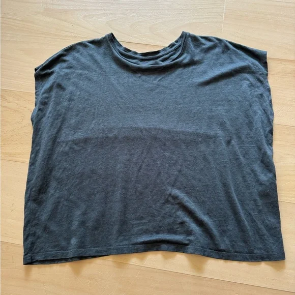 Eileen Fisher Organic Linen Jersey Boxy Fit Top - Picture 1 of 3